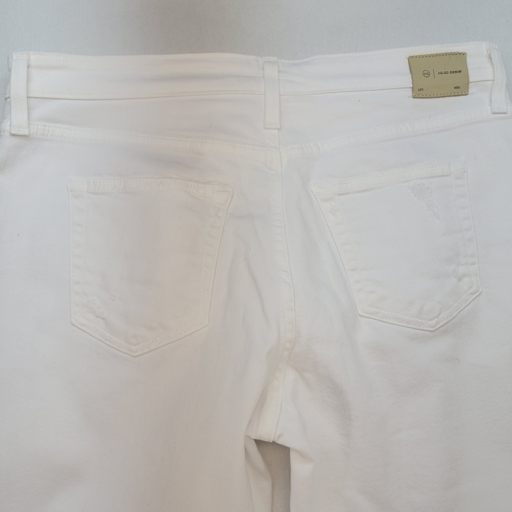 AG Adriano Goldschmied Ex-Boyfriend Jeans Womens 32 White Slouchy Slim Denim - Picture 3 of 12